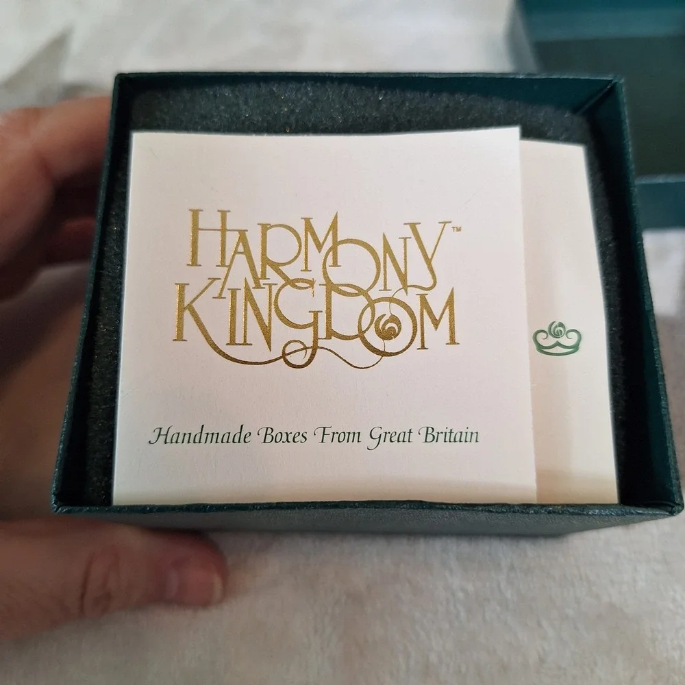 Harmony Kingdom 1994 Tongue and Cheek Frogs Trinket Box Mármol/Resin Retired